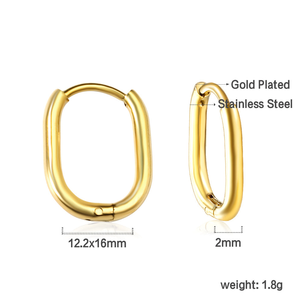 Wholesale U-shaped minimalist earrings for everyday wear asonjewelry